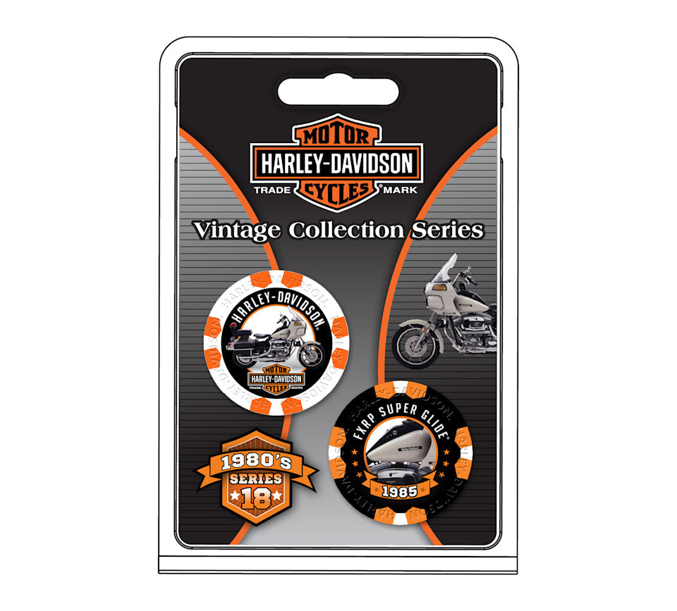 Harley-Davidson® Vintage Series 18 - 1985 FXRP Super Glide® Collectible Poker Chips