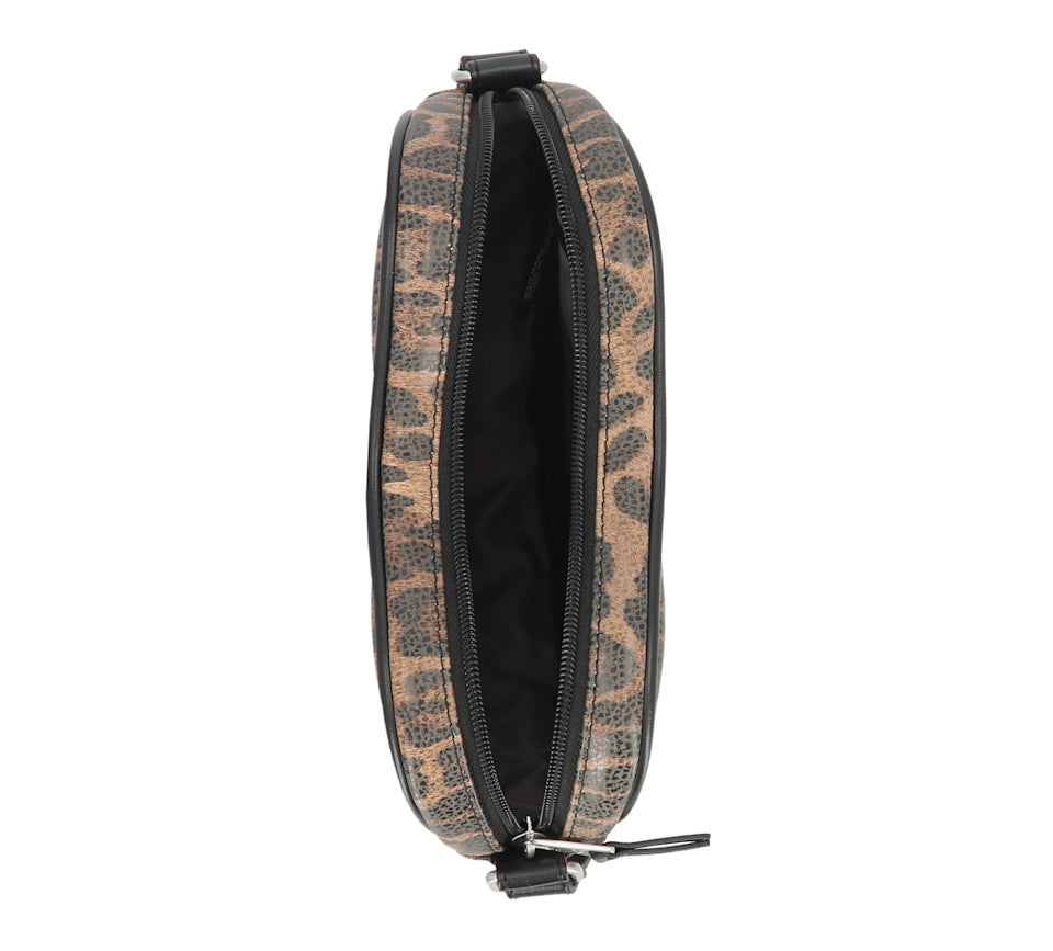 Harley-Davidson® Leopard Rhinestone Heart Crossbody Bag