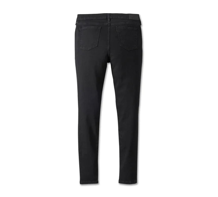 Harley-Davidson® Women's High Rise Skinny Jeans - Black Denim