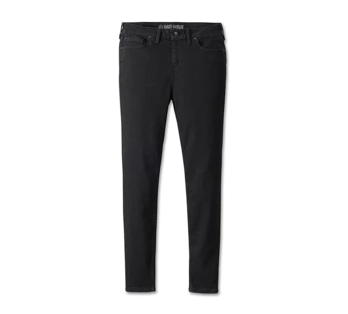 Harley-Davidson® Women's High Rise Skinny Jeans - Black Denim