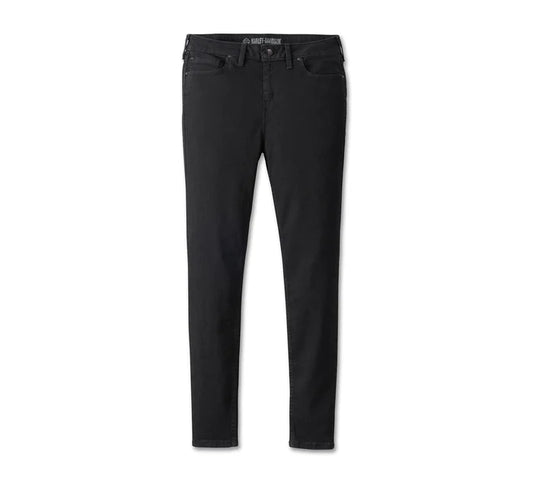 Harley-Davidson® Women's High Rise Skinny Jeans - Black Denim