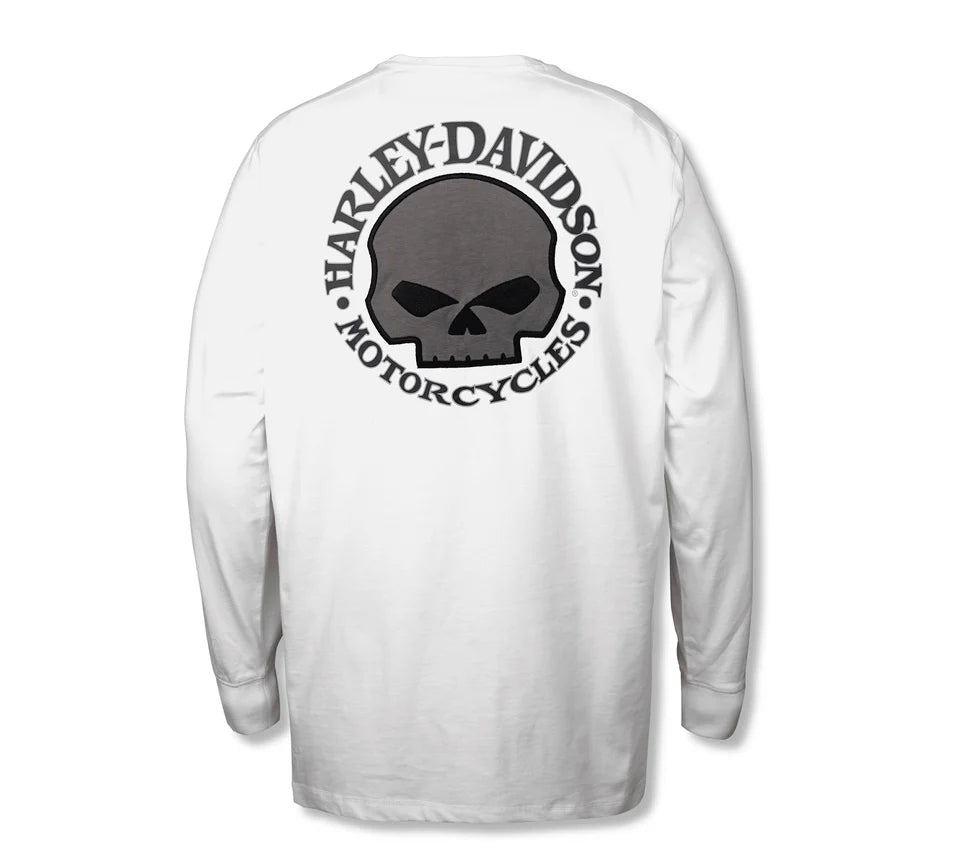 Harley-Davidson® Willie G ™ Skull Long Sleeve Tee - White