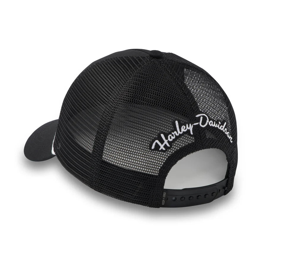 Harley-Davidson® Women's Harley-Davidson Script Trucker Cap - Harley Black