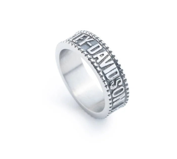 Harley-Davidson® Men's H-D Raised Logo Band Ring