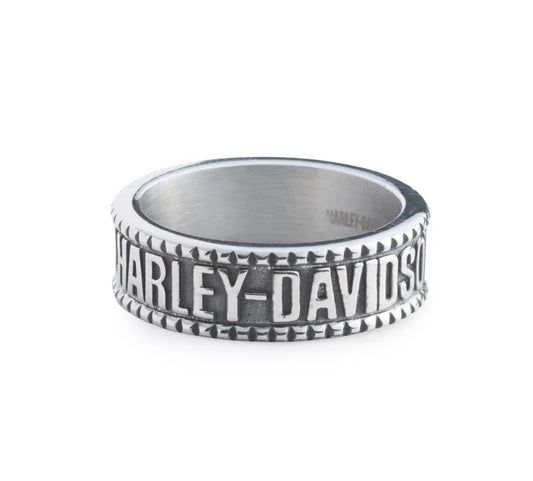 Harley-Davidson® Men's H-D Raised Logo Band Ring