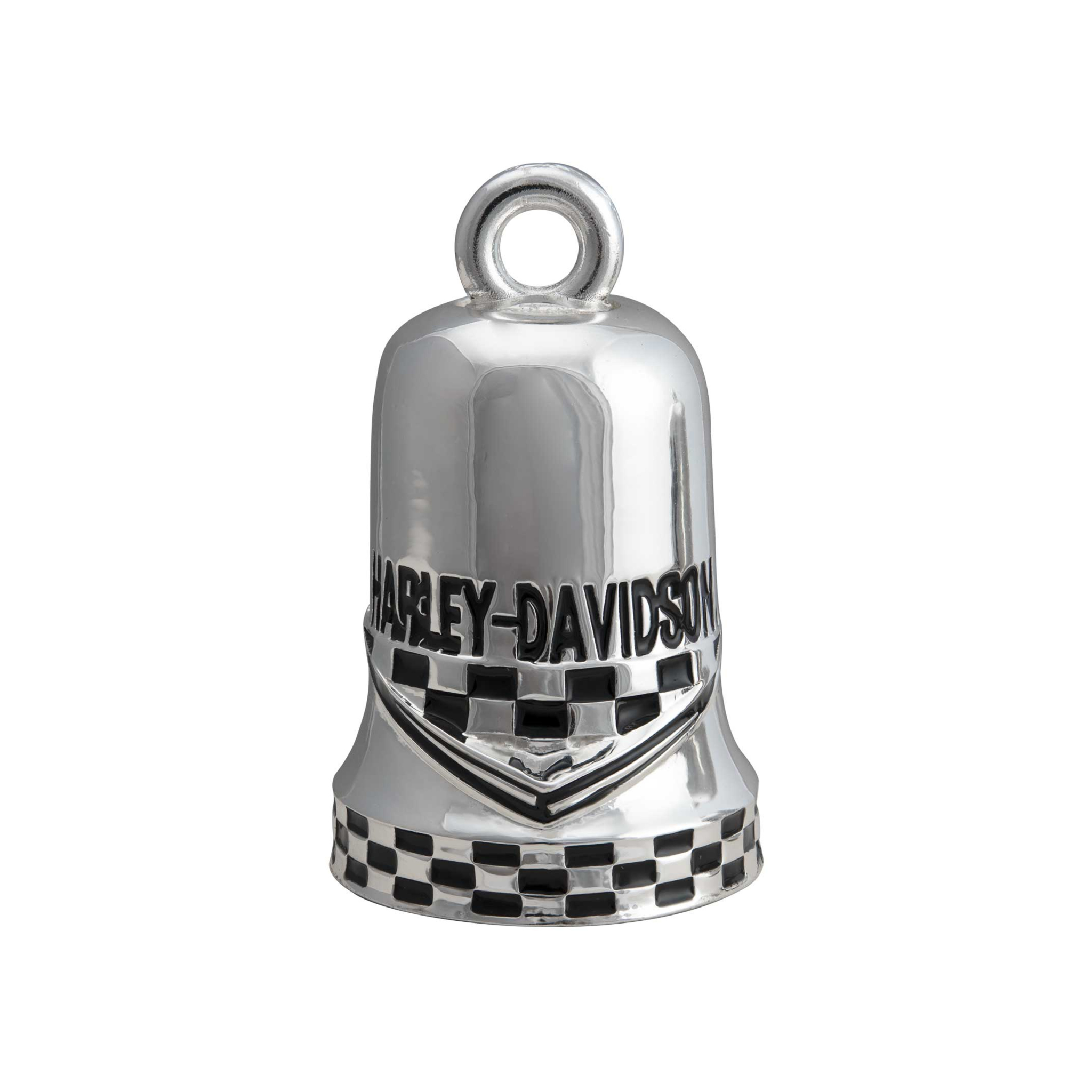 Campanella Harley-Davidson® Checkered Flag #1 Skull Logo Motorcycle Ride  Bell