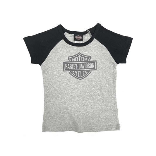 Harley-Davidson® Girls' B&S Raglan Short Sleeve Colorblock Tee