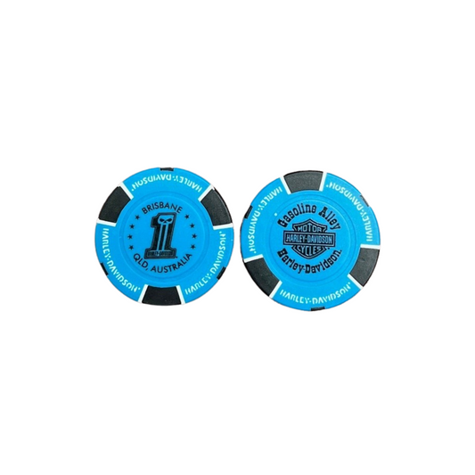 Gasoline Alley Harley-Davidson® Poker Chip – Biker Blue