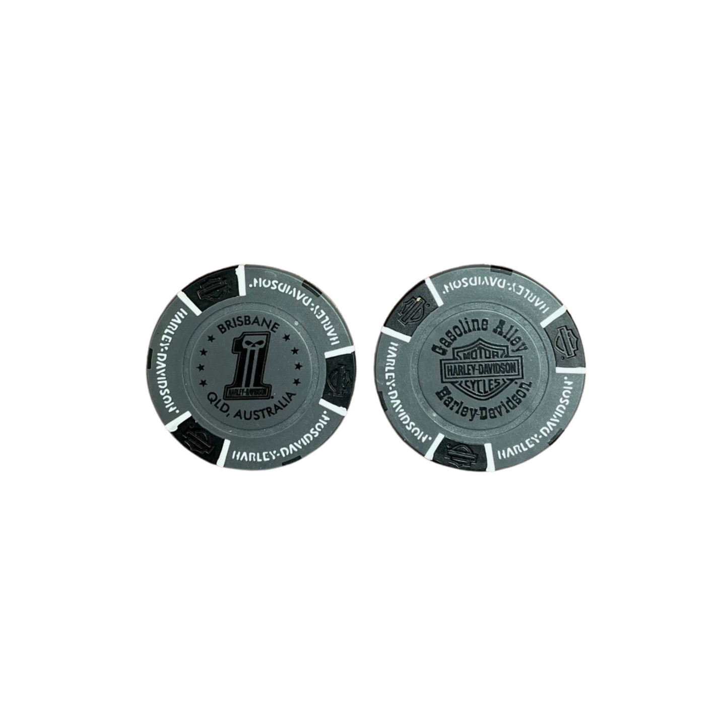 Gasoline Alley Harley-Davidson® Poker Chip – Dark Grey
