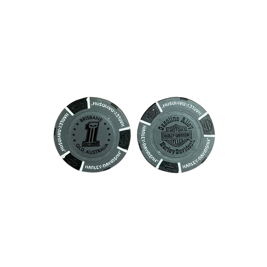 Gasoline Alley Harley-Davidson® Poker Chip – Dark Grey