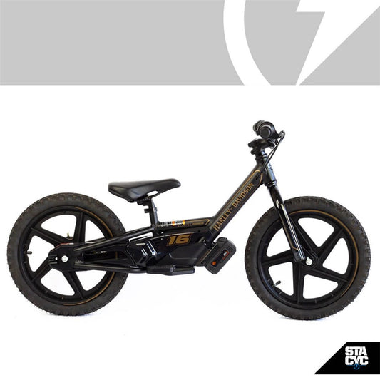 Harley-Davidson® Brushless IRONe Electric 16E Stacyc Bike - Black/Gold