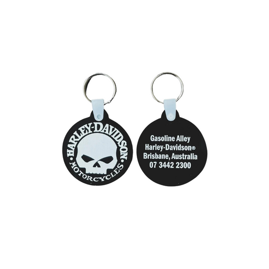 Gasoline Alley Harley-Davidson® Round Skull Key Ring