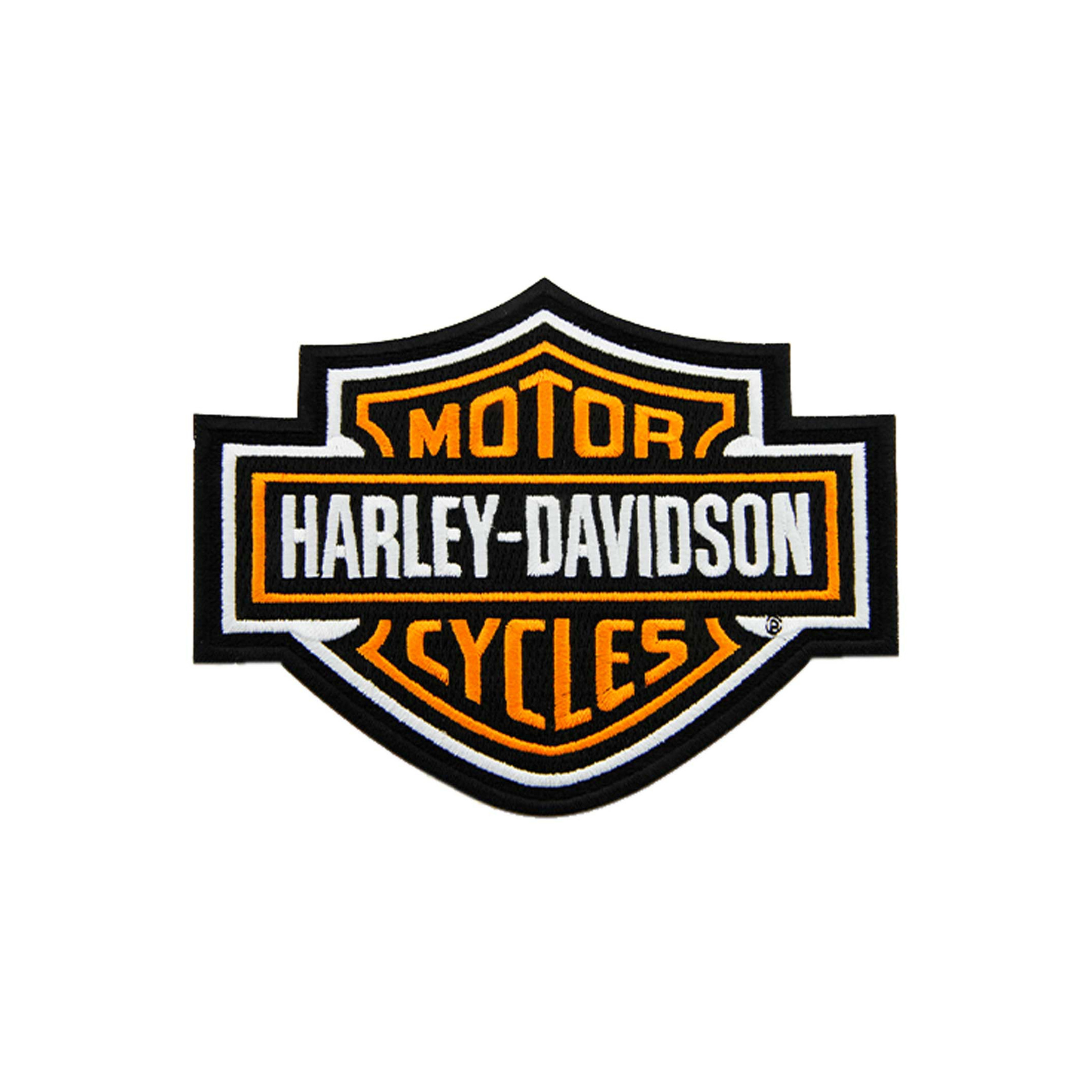 Harley-Davidson® 5.6 inch Embroidered Orange Bar & Shield Logo