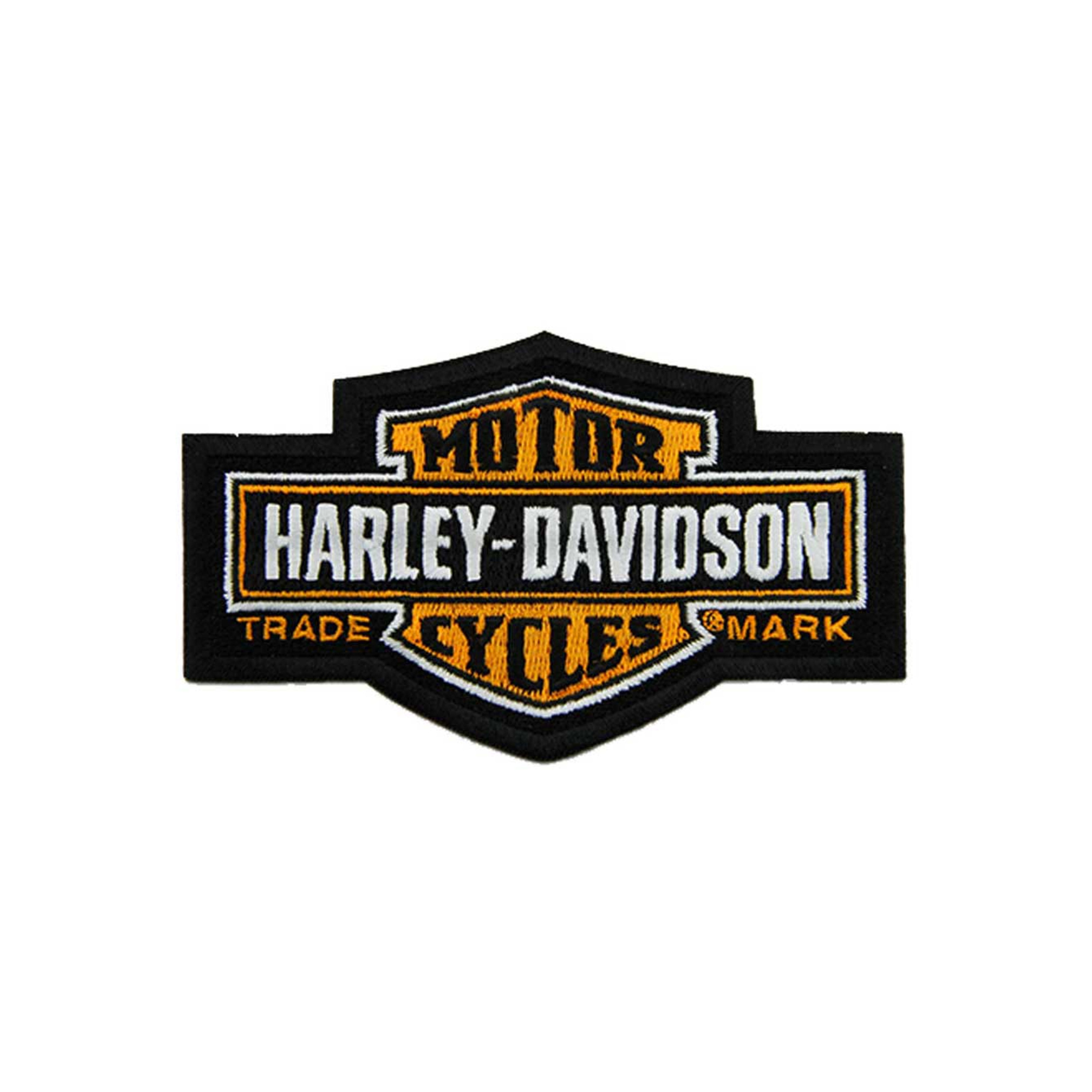 Harley-Davidson 4 inch Embroidered Black Bar & Shield Logo Emblem Sew-On  Patch, Harley Davidson 