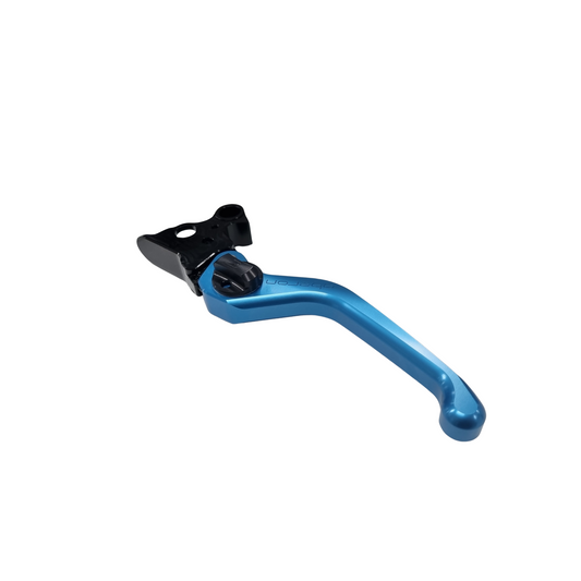 OBERON Harley-Davidson® Standard Adjustable Brake Lever – Softail '15-'24 - Blue Blade/Black Switches