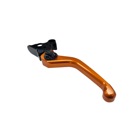 OBERON Harley-Davidson® Standard Adjustable Clutch Lever – Softail '15-'24 - Orange Blade/Black Switches