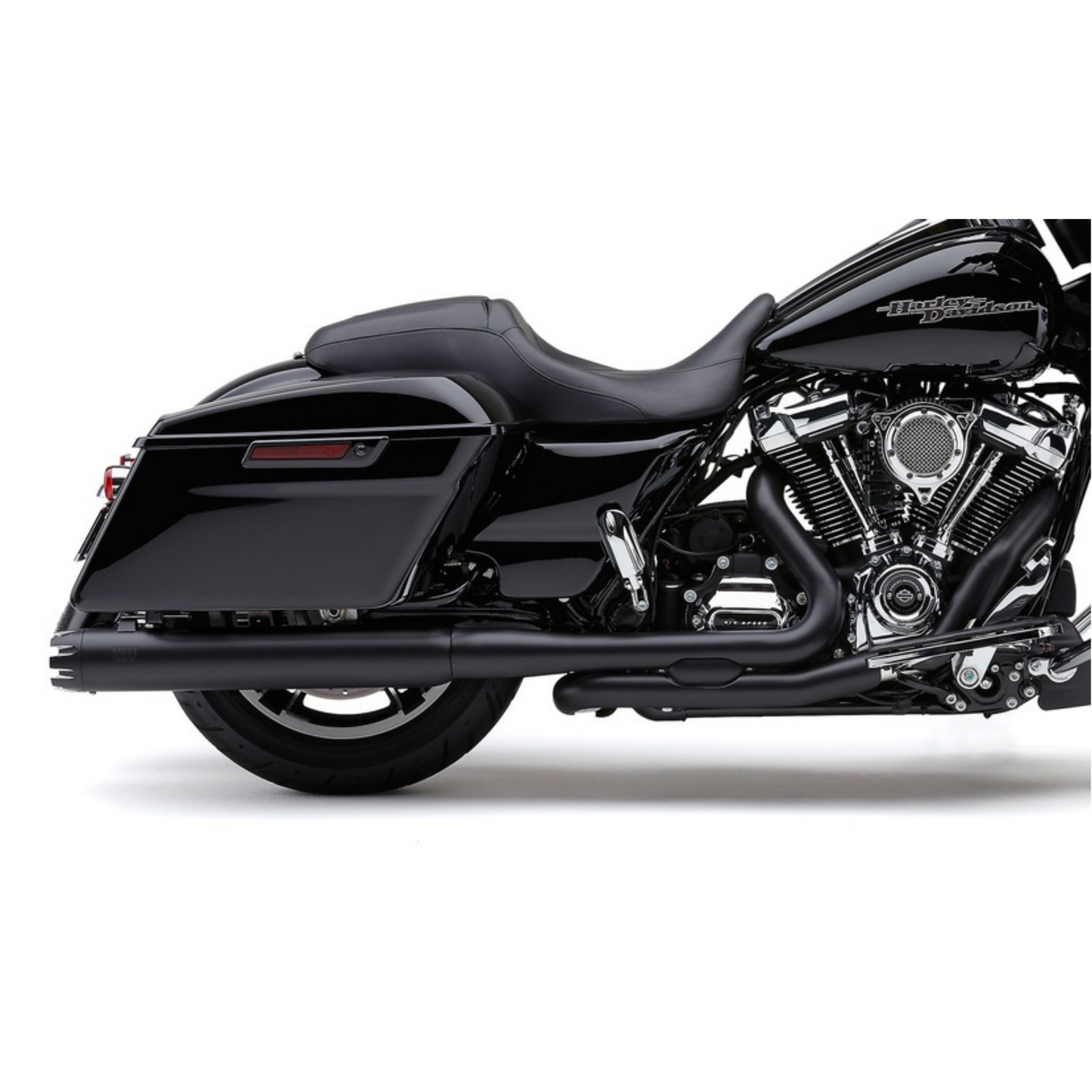 Right Side Tuck & Under Headers – Black. Fits Touring 2017up