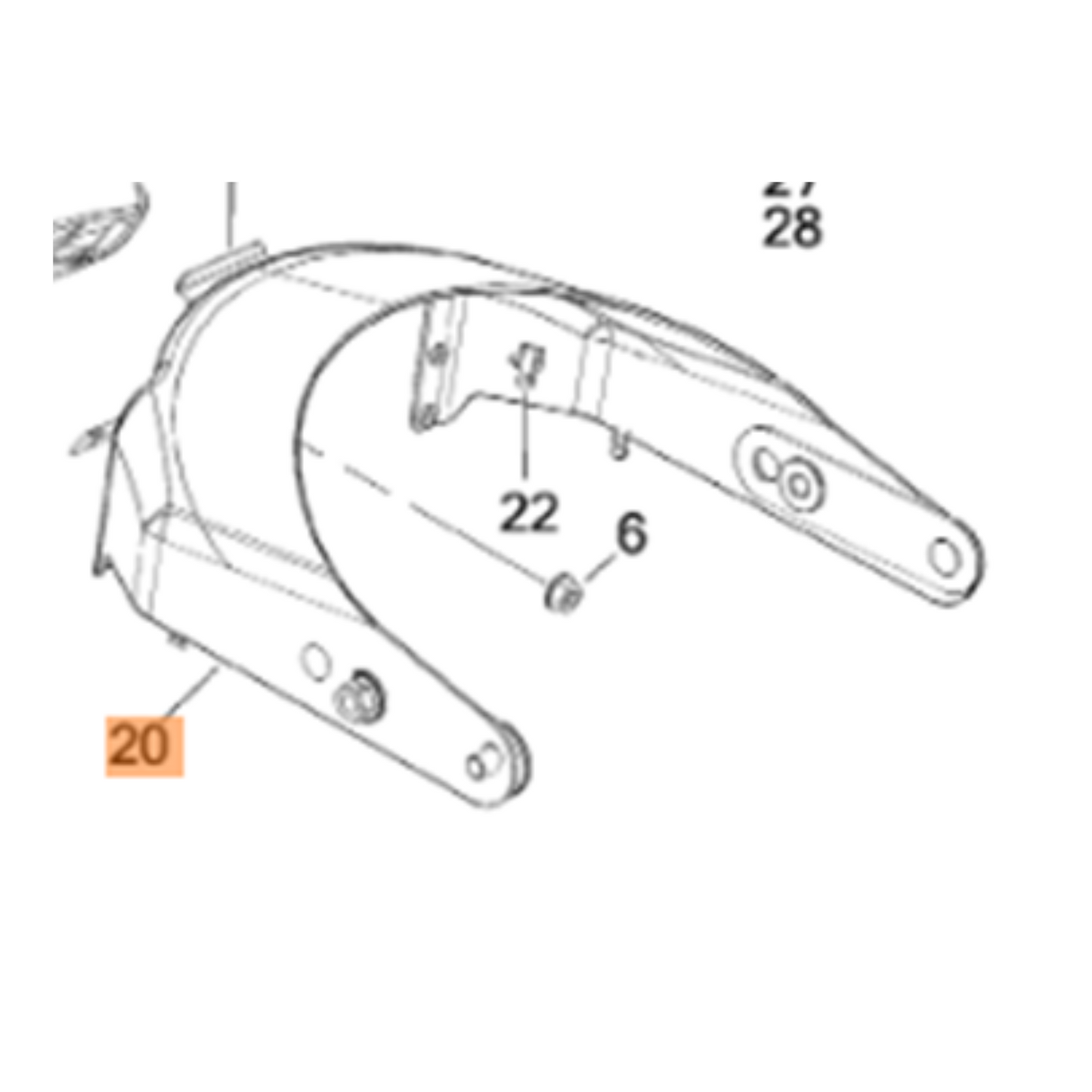 Harley-Davidson® Inner Rear Fender Support - '09 CVO Springer