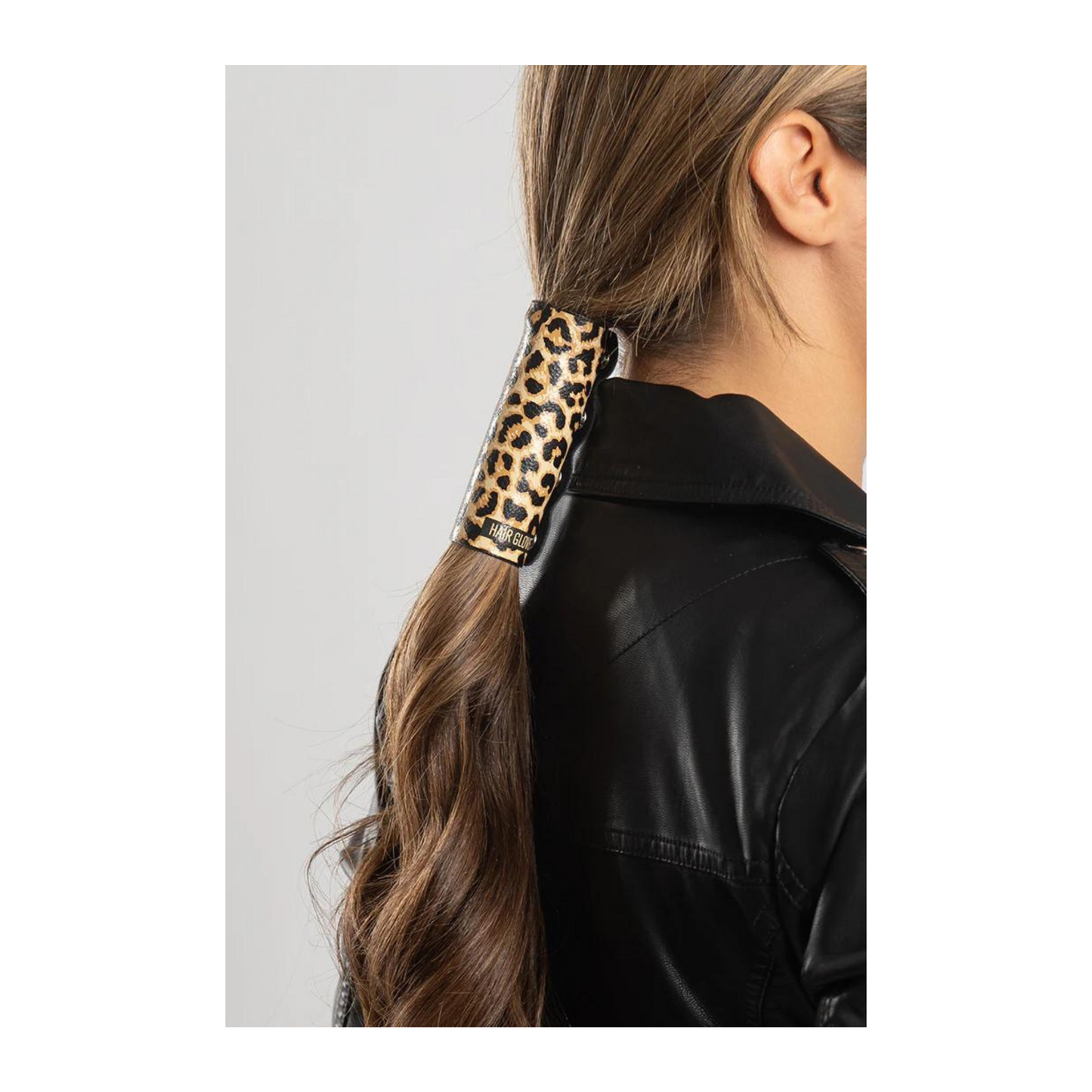 Hair Glove® 8" Leopard Print Ponytail Hair Wrap