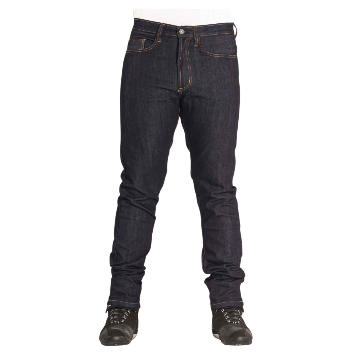 TKD Jeans - Men's Kevlar Lined Archie Stretch Slim Skinny Leg Blue Combo