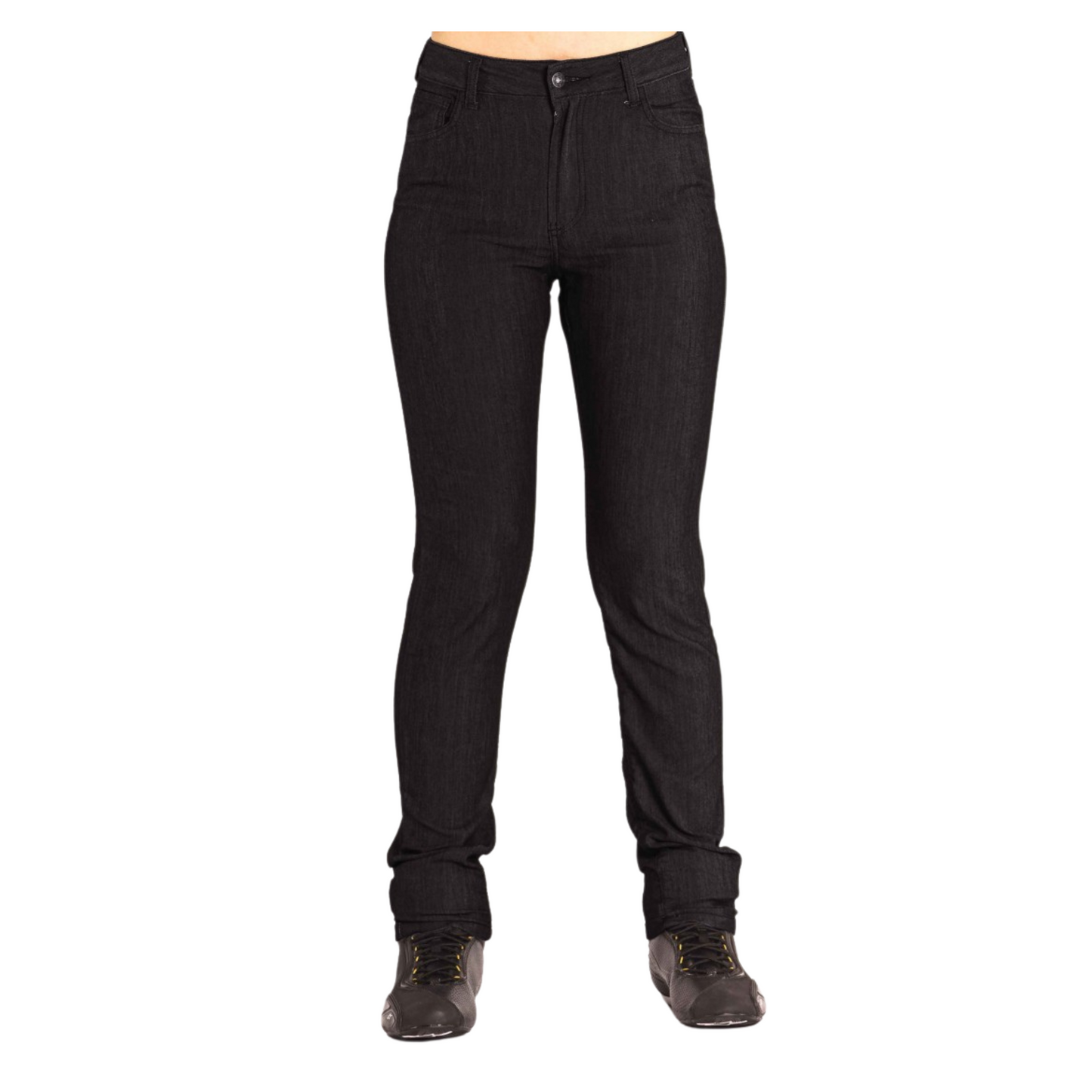 TKD Jeans - Women's Kevlar Lined Amber H/Rise Stretch Slim Black