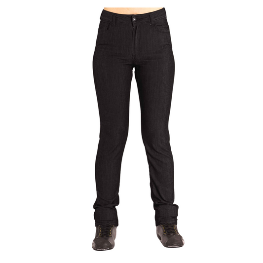 TKD Jeans - Women's Kevlar Lined Amber H/Rise Stretch Slim Black