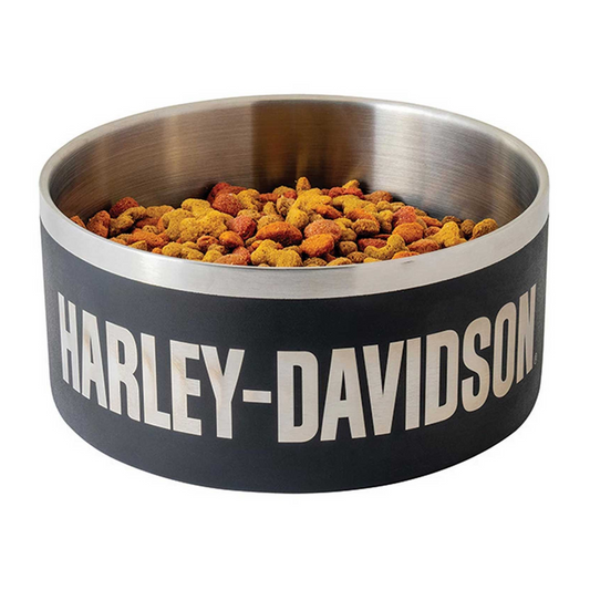 Harley-Davidson® Double-Wall Stainless Steel Insulated Pet Bowl - Large - Black