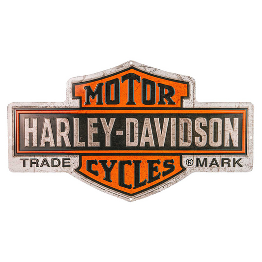 Harley-Davidson® Embossed Tin Sign - Nostalgic Bar & Shield Logo
