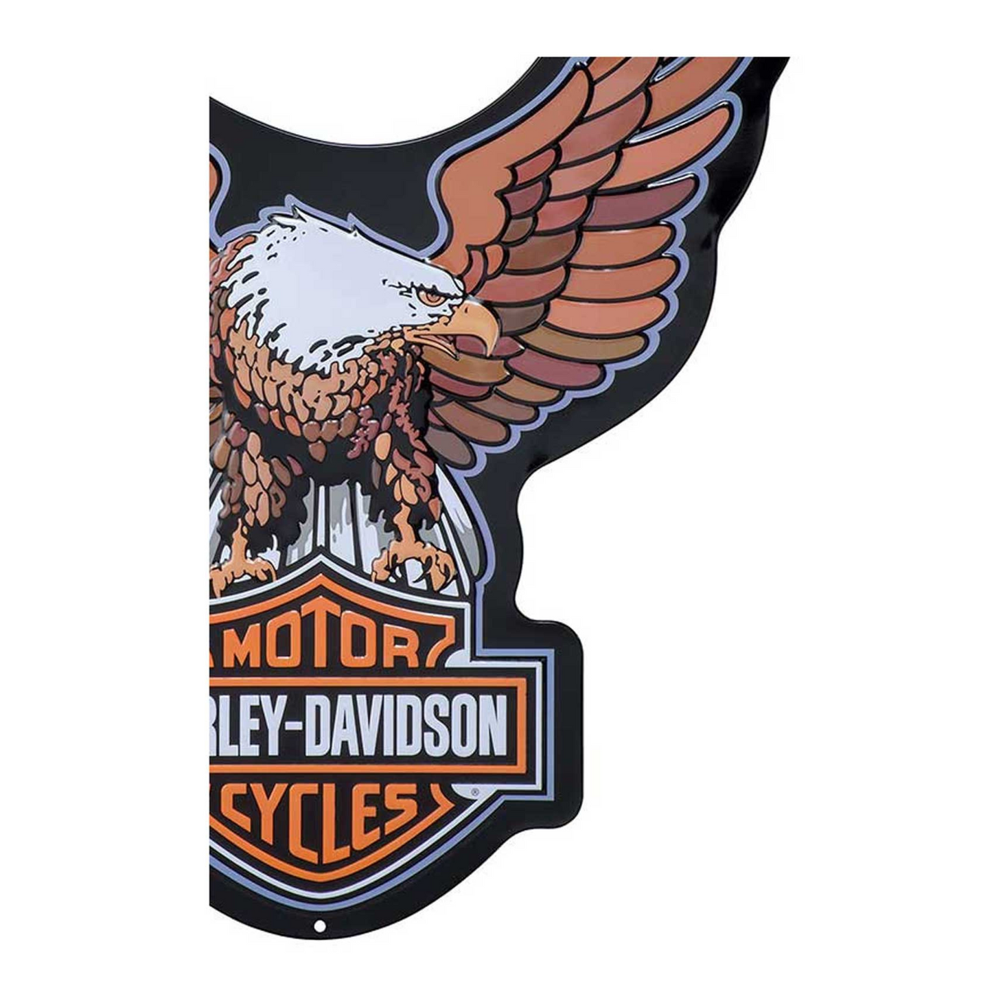 Harley-Davidson® Embossed Tin Sign - Bar & Shield Eagle Shaped