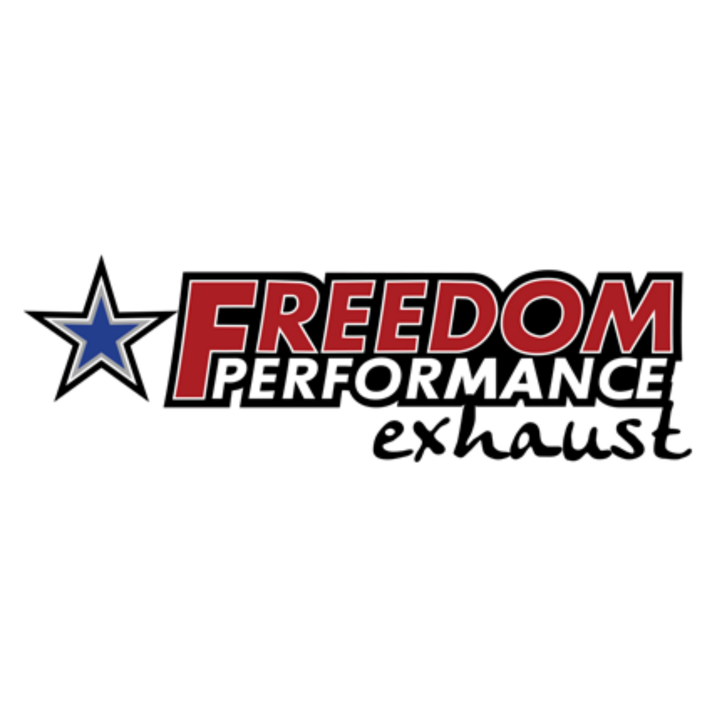 Freedom Performance 2-into-1 Turnout Exhaust with Chrome Finish & Black End Cap. Fits Softail 1986-2017.