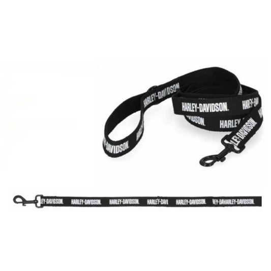Harley-Davidson® Text Pet Leash - Black