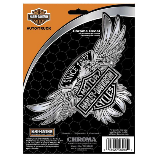 Harley-Davidson® Embossed 1903 Bar & Shield Eagle Chrome