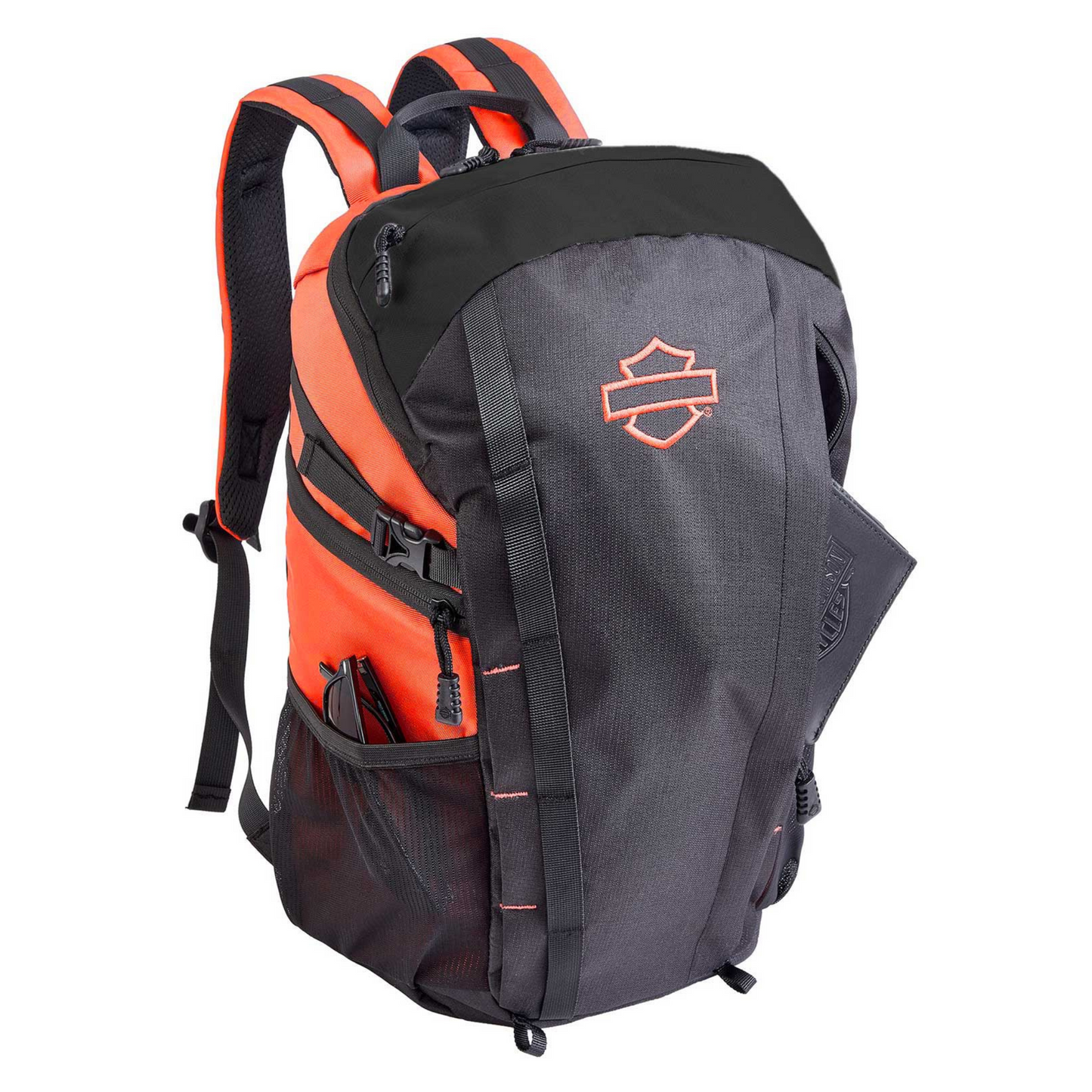 Harley-Davidson® Street Cruiser Water-Repellent Backpack - Black/Orange