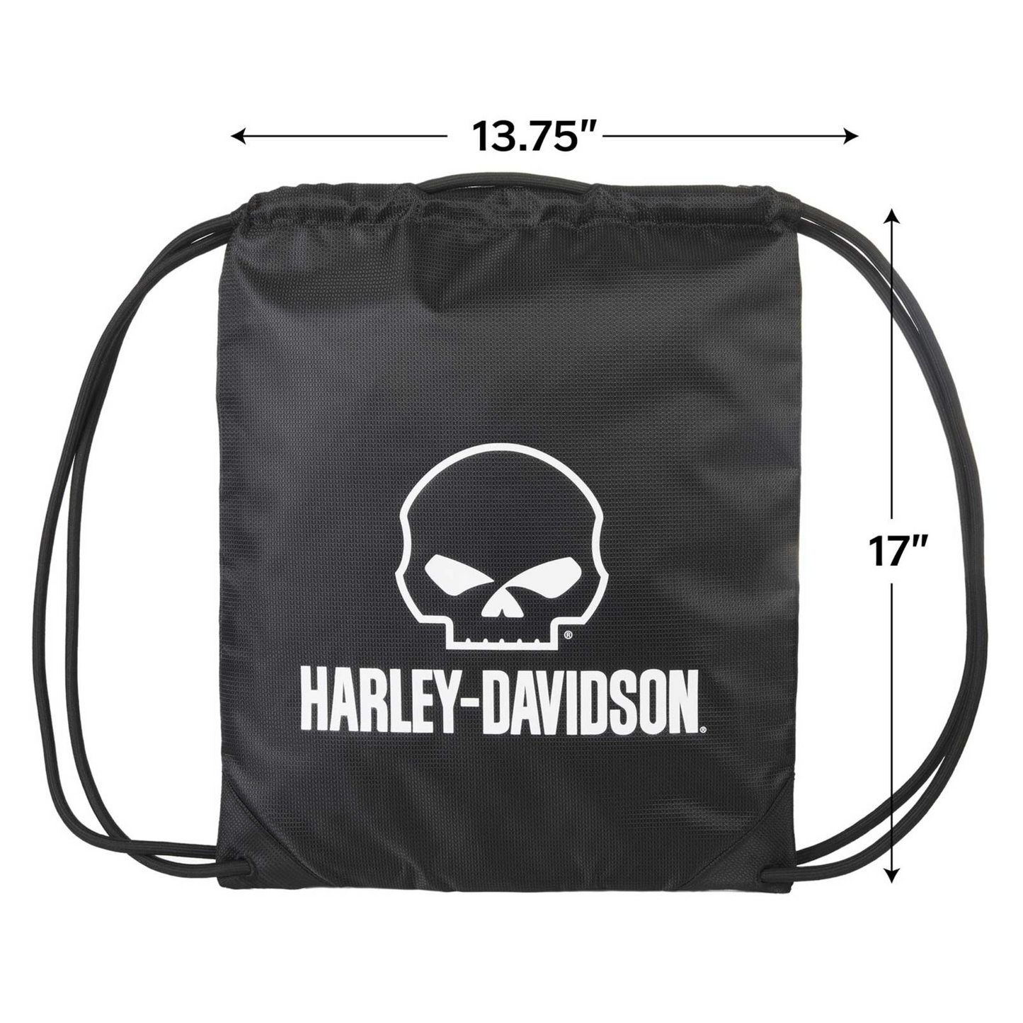 Harley-Davidson® Willie G Skull Logo Rugged Polyester Quick-Draw Backpack - Black
