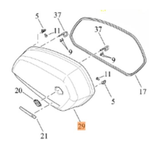 Harley-Davidson® Left Side Saddlebag Shell - Primed - FLSB/FXLRST