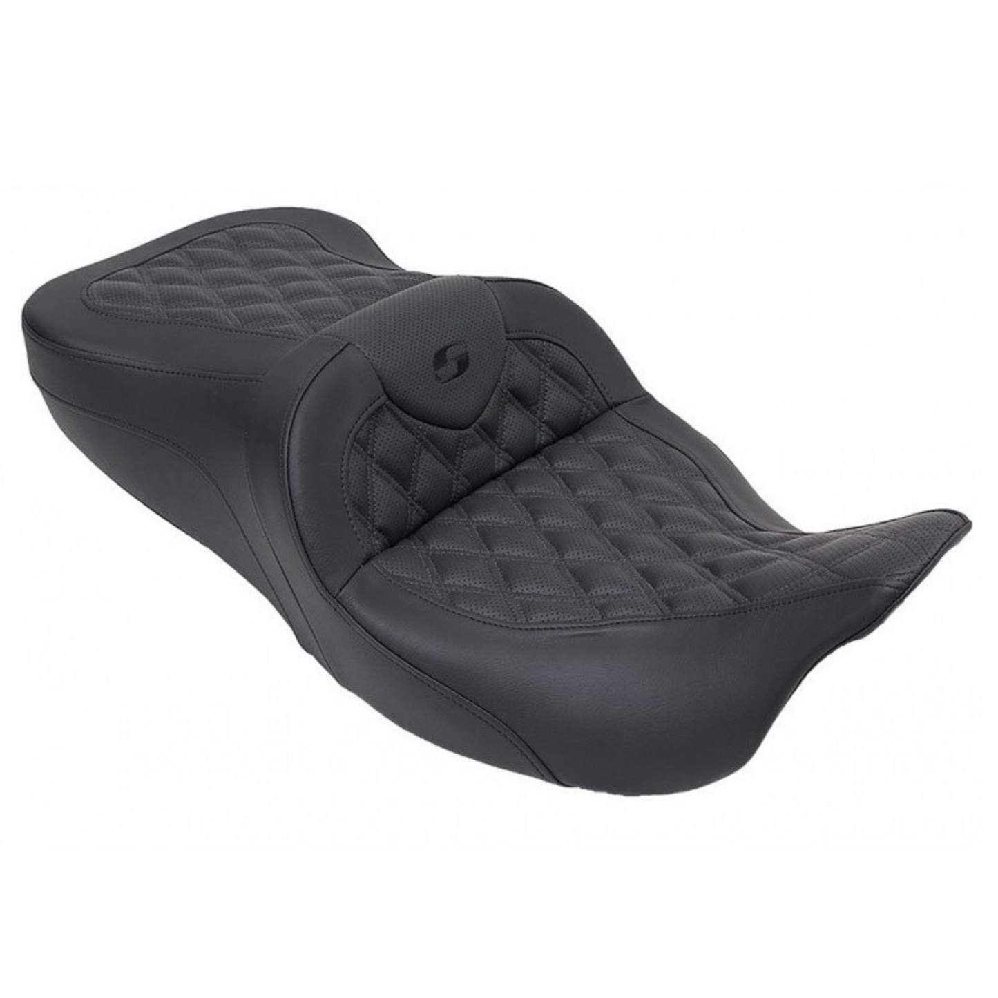 Saddleman - Roadsofa LS Dual Seat with Black Double Diamond Lattice Stitch