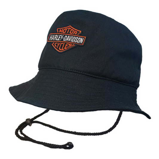 Harley-Davidson® Men's Primary Embroidered Bar & Shield Logo Bucket Hat - Black