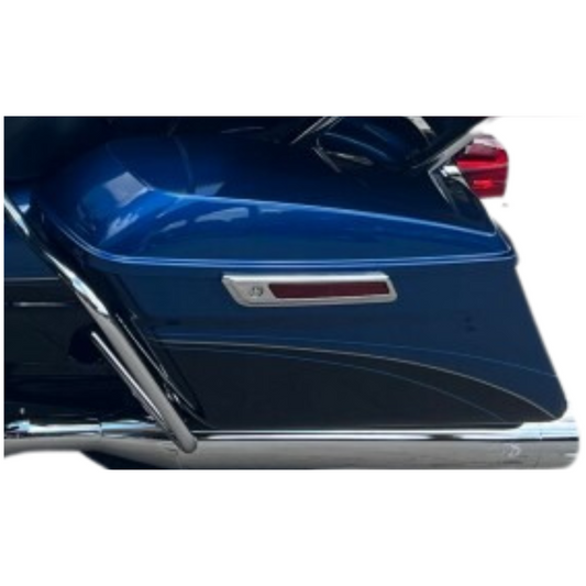 Harley-Davidson® Left Side Saddlebag Lower - Legend Blue / Vivid Black