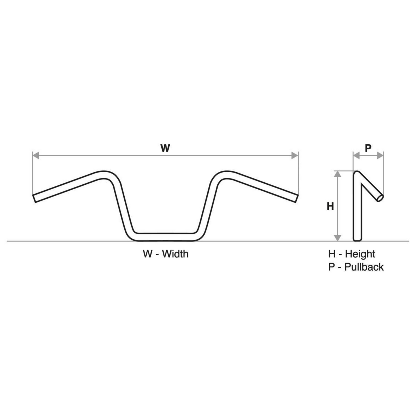 Santee - Standard Ape Hanger 11" - Black