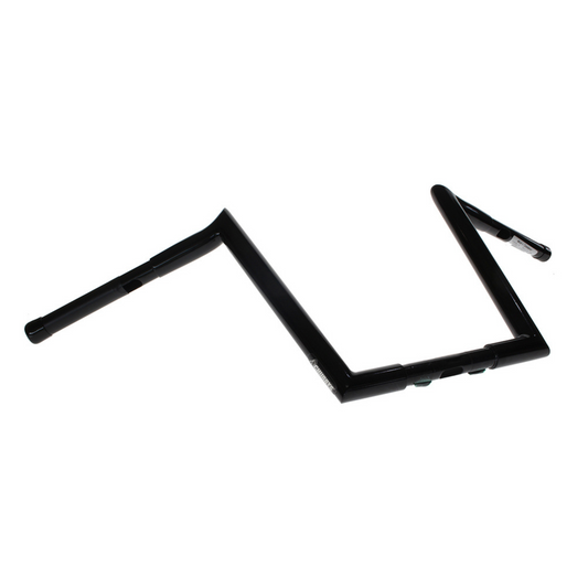 Wild One - Chubby Hooked Ape Hanger Handlebars – Gloss Black - 12in. x 1-1/4in