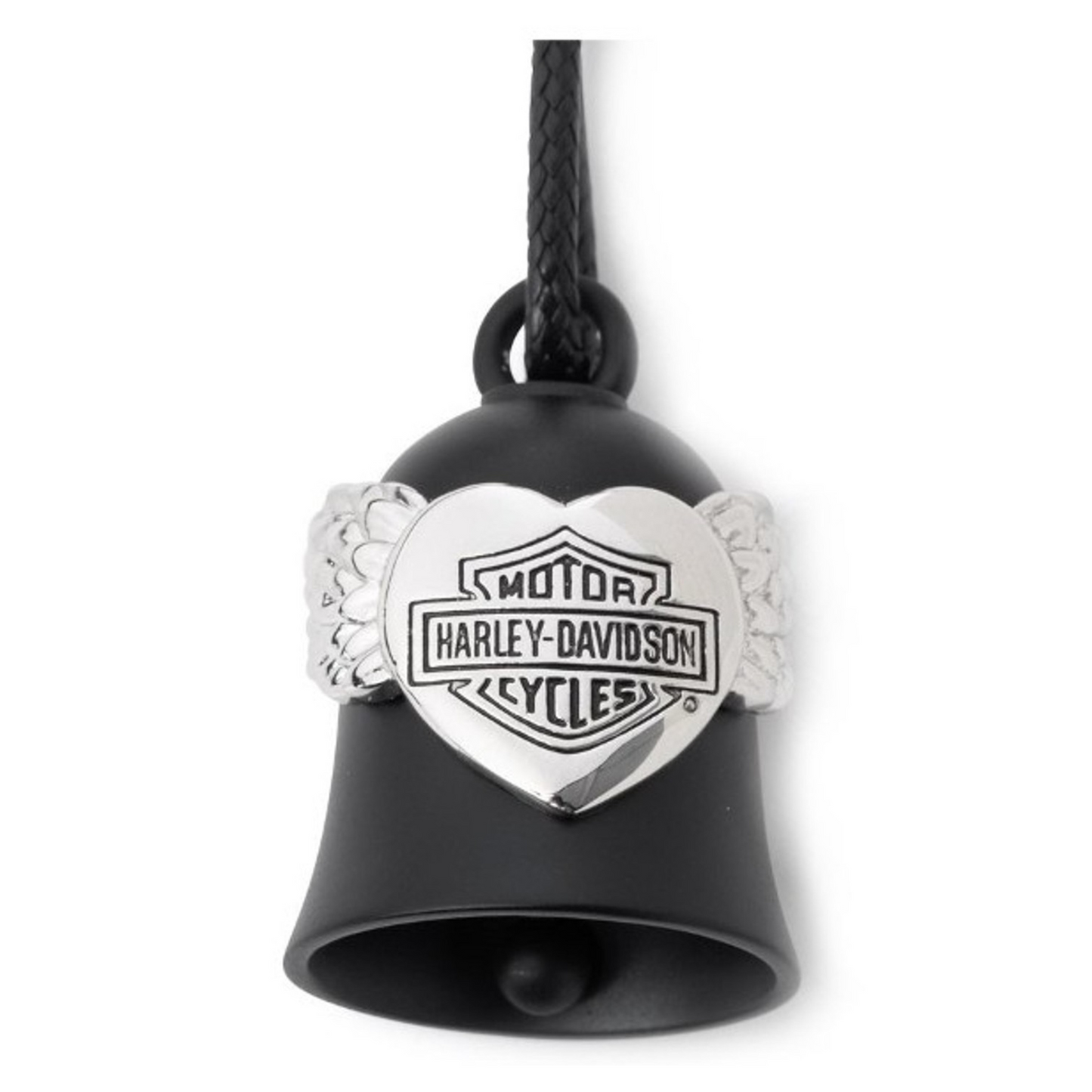 Harley-Davidson® H-D Bar & Shield Winged Heart Motif Ride Bell - Silver Plating