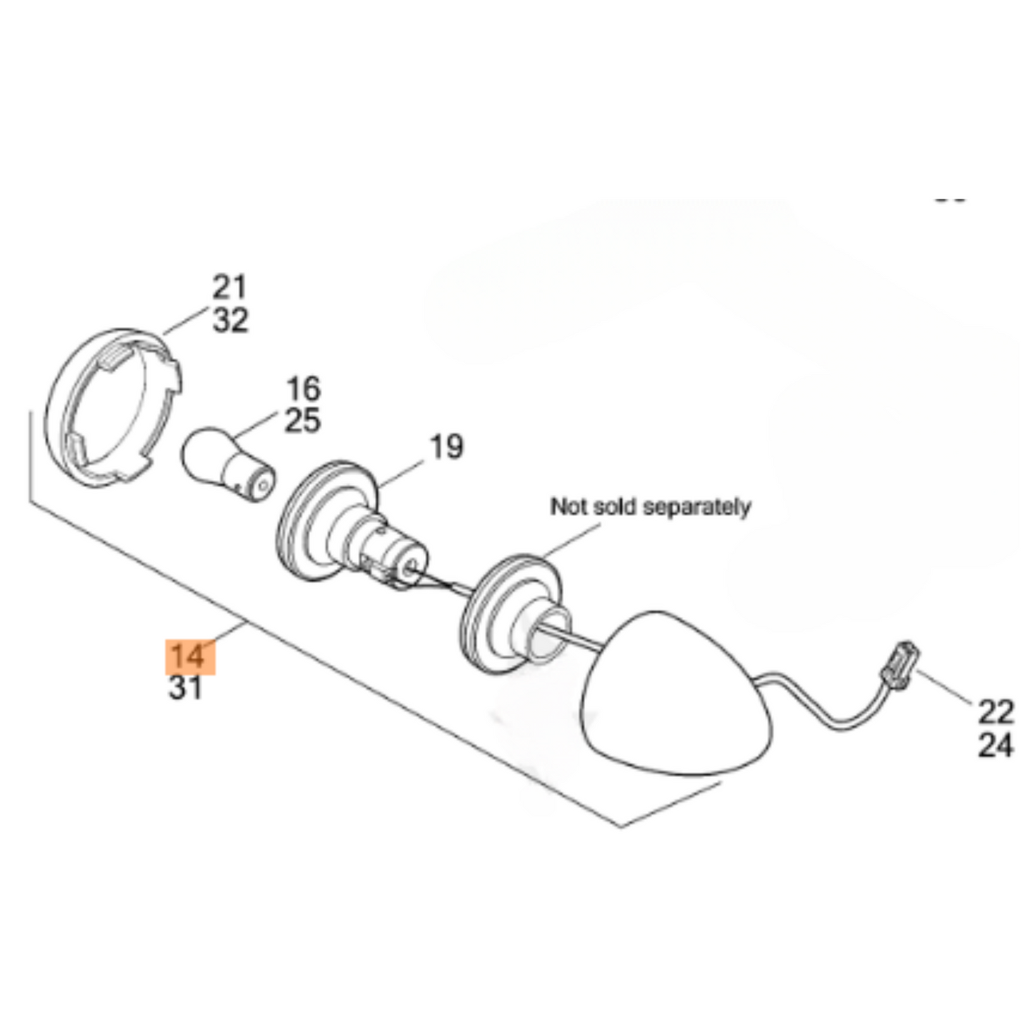 Harley-Davidson® Rear Turn Signal - FXDX '01-'03 USA