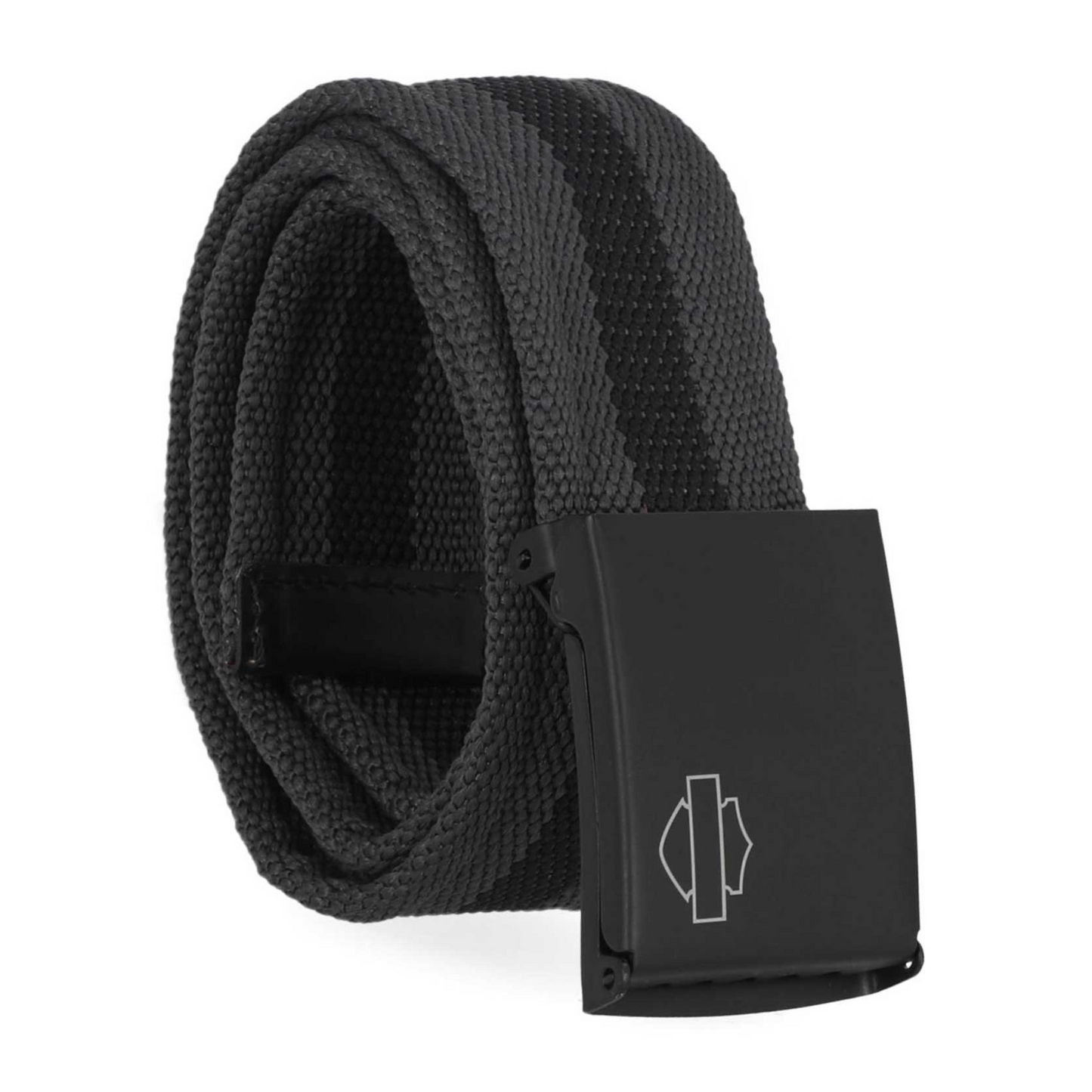 Harley-Davidson® Men's Tactical Gun Metal Bar & Shield Buckle Nylon Web Belt