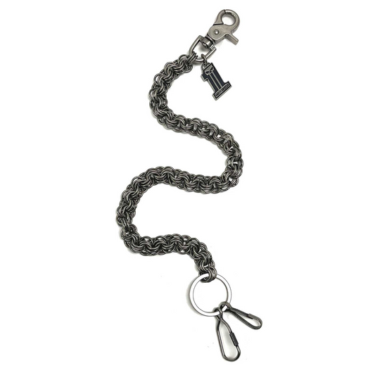 Harley-Davidson® Men's #1 Skull 24 inch Wallet Chain - Antique Nickel Finish