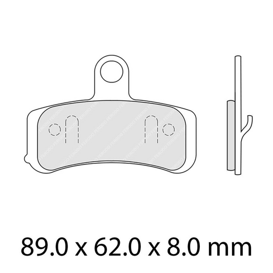 Ferodo Racing - Sintered Compound Front Brake Pads - '12-'17 Dyna & '11-'14 Softail