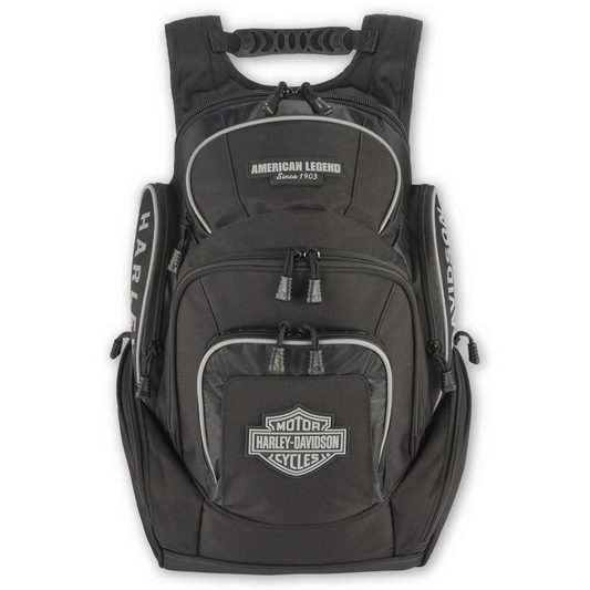 Harley-Davidson® Rugged High-Density Polyester 'Legend' Backpack - Black