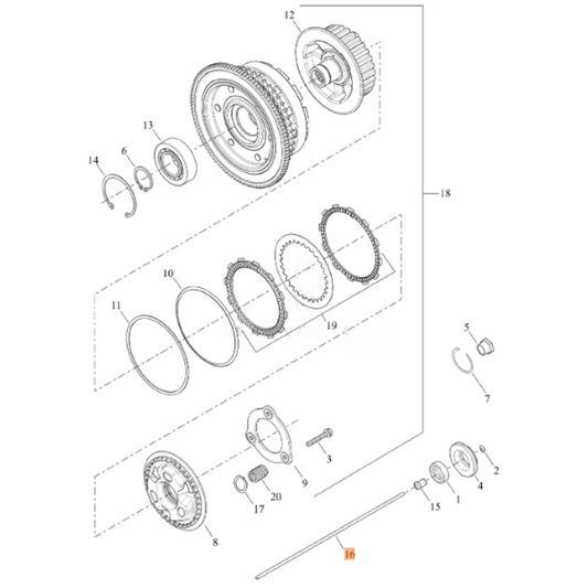 Harley-Davidson® Clutch Release Pushrod - '15-'20 Hydraulic Clutch Models