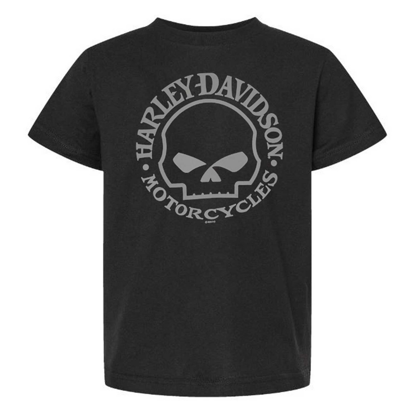 Harley-Davidson® Boys' Willie G Skull Short Sleeve Crew-Neck Tee - Black
