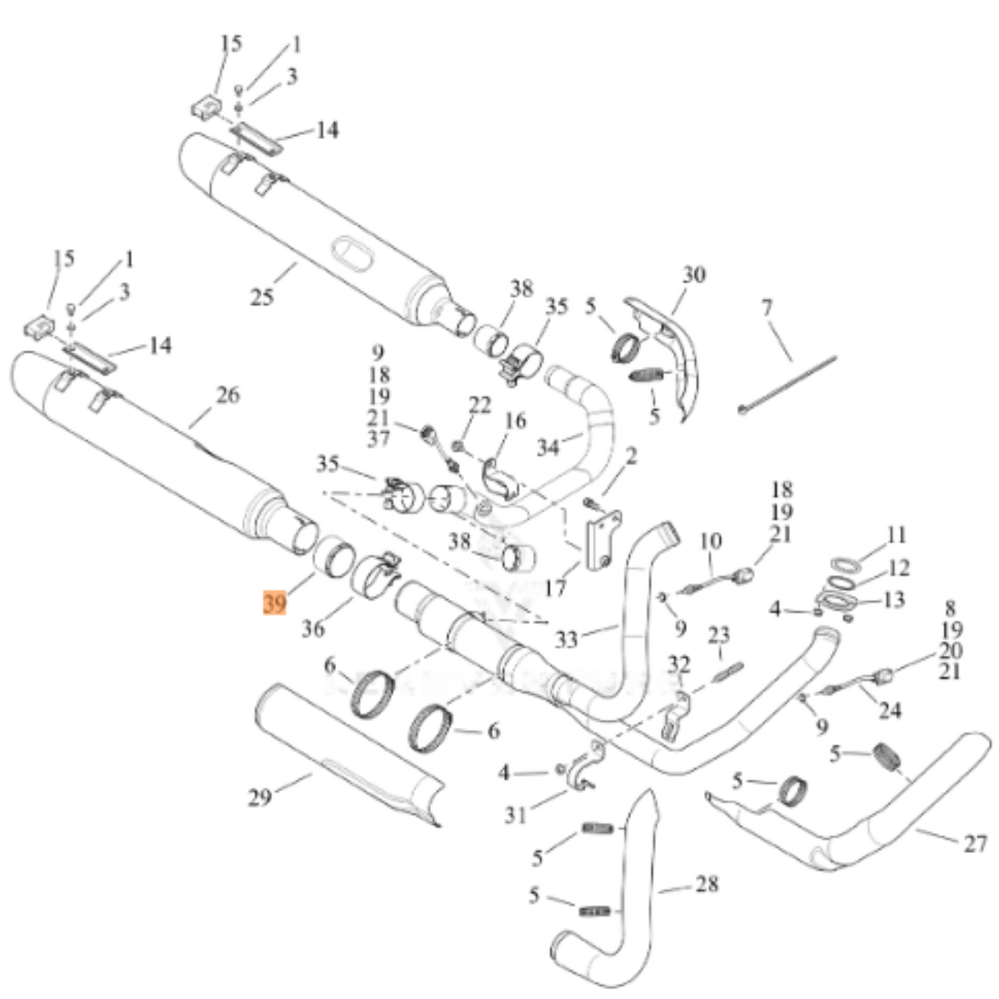 Harley-Davidson® Muffler Exhaust Gasket - Milwaukee-Eight Touring Models
