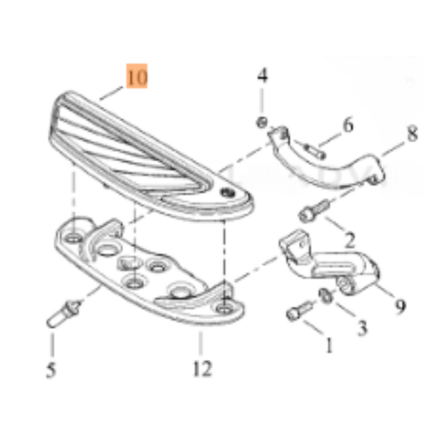 Harley-Davidson® Right Side Footboard Insert Assemble - Chrome - '15-'18 FLHTKSE